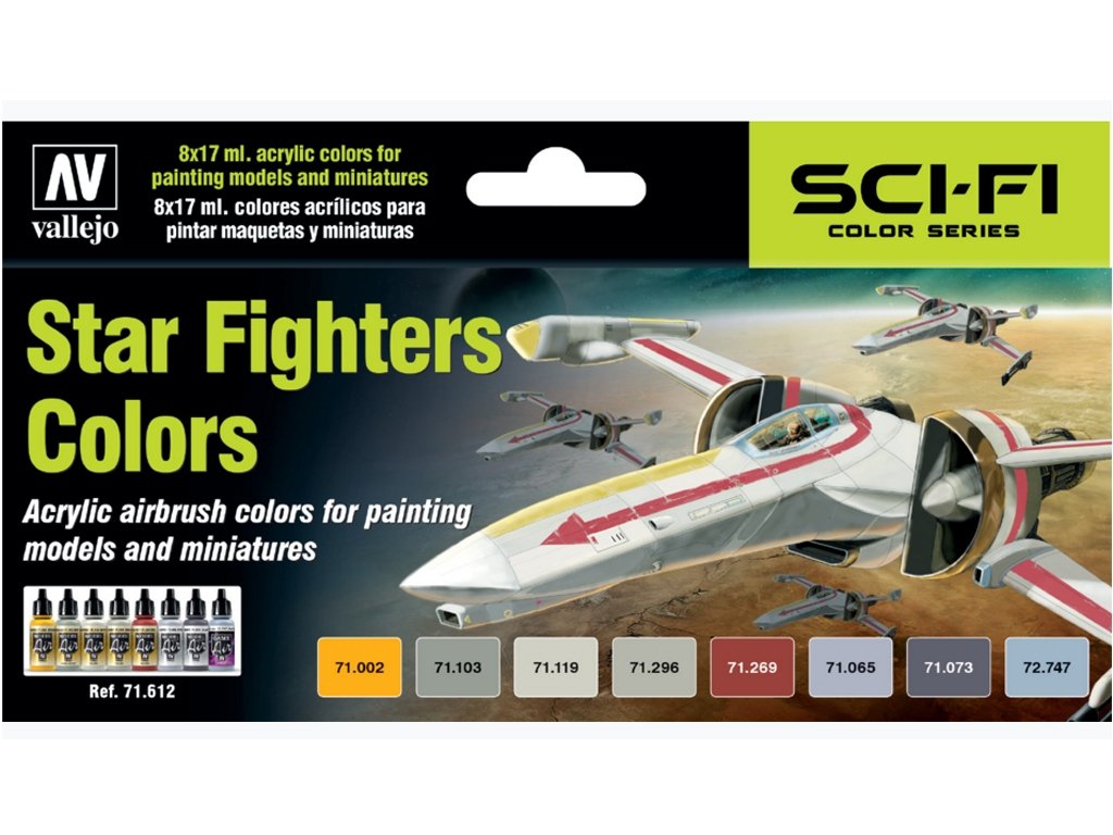Vallejo 71612 Star Fighters Couleurs 8 x 17 ml