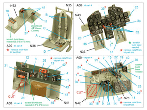 Intérieur coloré imprimé en 3D sur papier décalcomanie Quinta Studio QD32190 P-47N Thunderbolt (Trumpeter) 1/32 – immagine 5