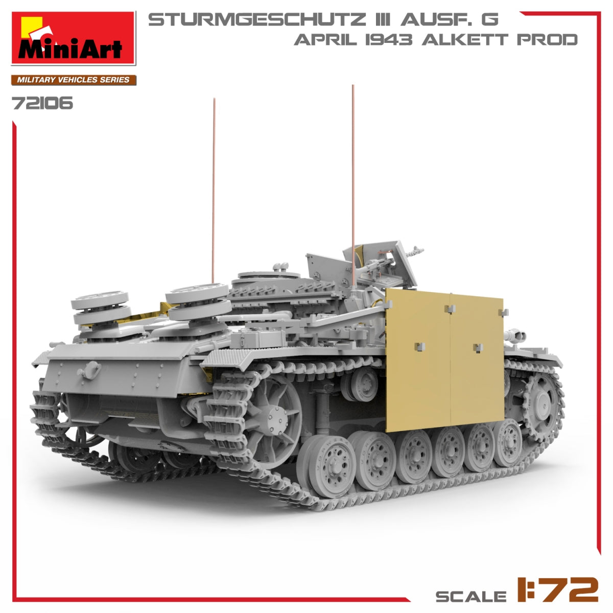 MiniArt 72106 STURMGESCHUTZ III AUSF. G, AVRIL 1943 ALKETT PROD. 1/72 – image 3