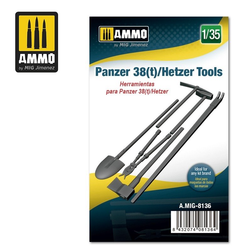 Munitions du Mig 8136 Panzer 38(t)/Hetzer Tools 1/35