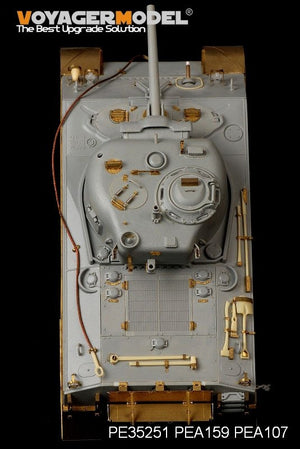 Jupes latérales de réservoir intermédiaire M4A2 USMC de la Seconde Guerre mondiale (version tardive) pour maquette Voyager PEA159 (pour kit DRAGON) 1/35  – immagine 4