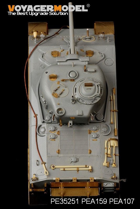 Jupes latérales de réservoir intermédiaire M4A2 USMC de la Seconde Guerre mondiale (version tardive) pour maquette Voyager PEA159 (pour kit DRAGON) 1/35  – immagine 4