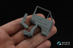 Intérieur imprimé en 3D et coloré sur papier décalcomanie (Takom) pour la famille VW T3 de la Bundeswehr (Quinta Studio QD35138) à l&amp;#39;échelle 1/35  – image 10