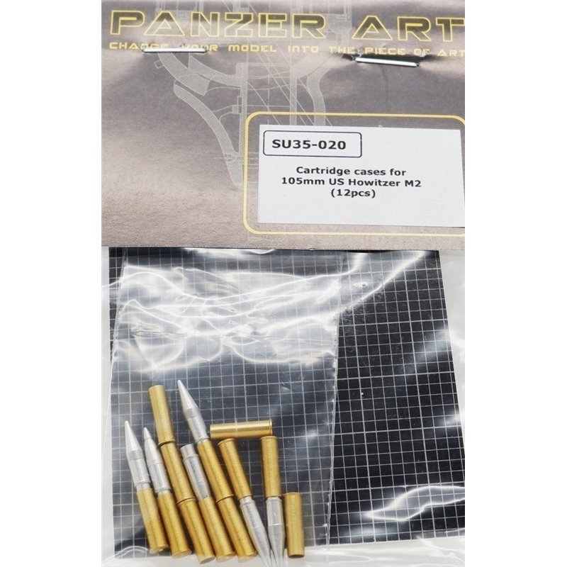 Panzer Art SU35-020 Douilles pour obusier américain M2 de 105 mm (12 pièces) 1/35