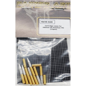 Panzer Art SU35-020 Douilles pour obusier américain M2 de 105 mm (12 pièces) 1/35