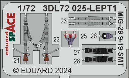 Eduard 3DL72025 MiG-29 9-19 SMT SPACE GREAT WALL HOBBY 1/72 – immagine 3