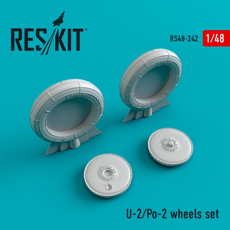 RESKIT RS48-0242 Jeu de roues U-2/Po-2 1/48