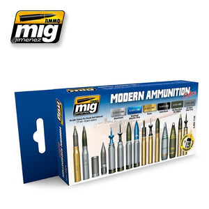 AMMO Mig 7129 ENSEMBLE DE MUNITIONS MODERNES 6x17ml