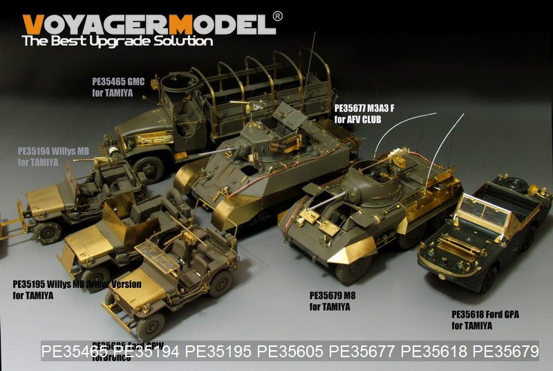 Maquette Voyager PE35679 Voiture blindée légère américaine M8 de la Seconde Guerre mondiale (version B avec canon inclus) (Pour TAMIYA 35228) 1/35 – image 6