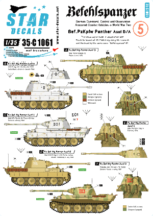 Star Decals 35-C1061 Befehlspanzer #5 1/35