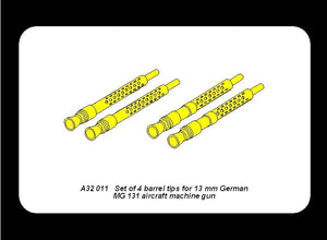 Aber A32011 Jeu de 4 embouts de canon pour mitrailleuse d&amp;#39;avion allemande MG 131 de 13 mm (1/32)  – Bild 4