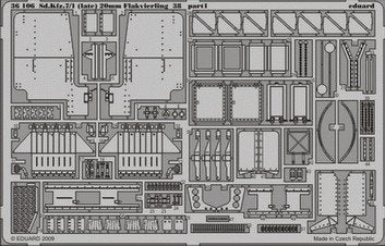 Édouard 36106 Sd. Kfz.7/1 (tardif) Flak 38 20mm 1/35 Trumpeter – image 2