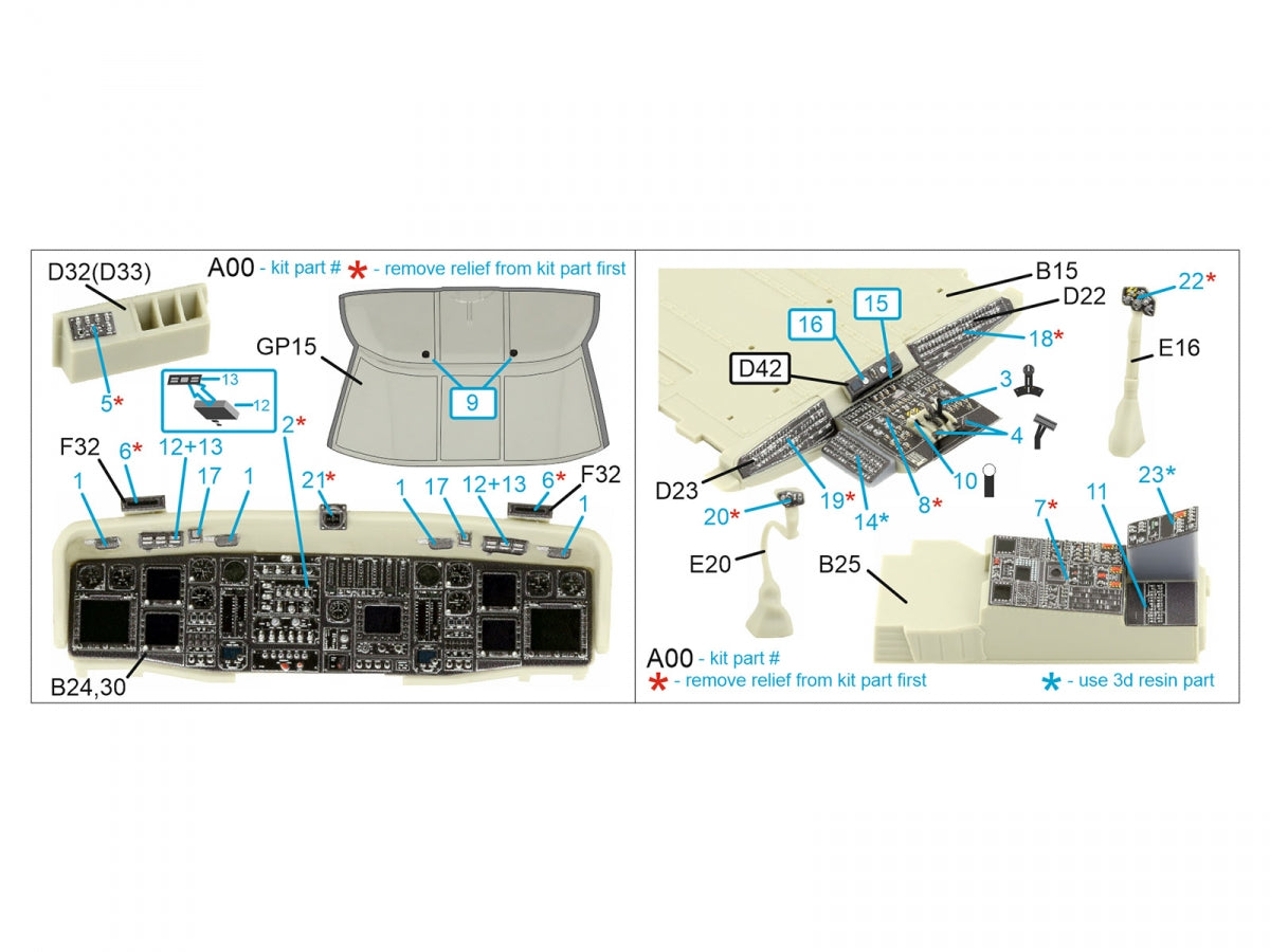 Intérieur du MH-60L Quinta Studio QDS+35108 imprimé en 3D et coloré sur papier décalcomanie (Kitty Hawk) (avec pièces en résine imprimées en 3D) (petite version) 1/35 – image 2