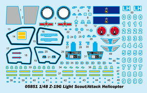 Trumpeter 05851 Z-19G Light Scout/Attack Helicopter 1/48
