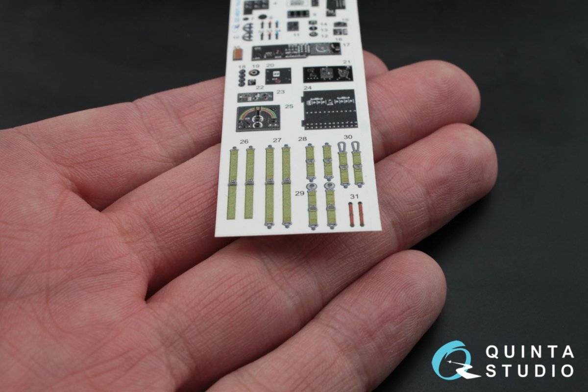 Intérieur imprimé en 3D et coloré sur papier décalcomanie Quinta Studio QD48011 Pe-2 (pour maquettes Zvezda) 1/48 – Bild 5