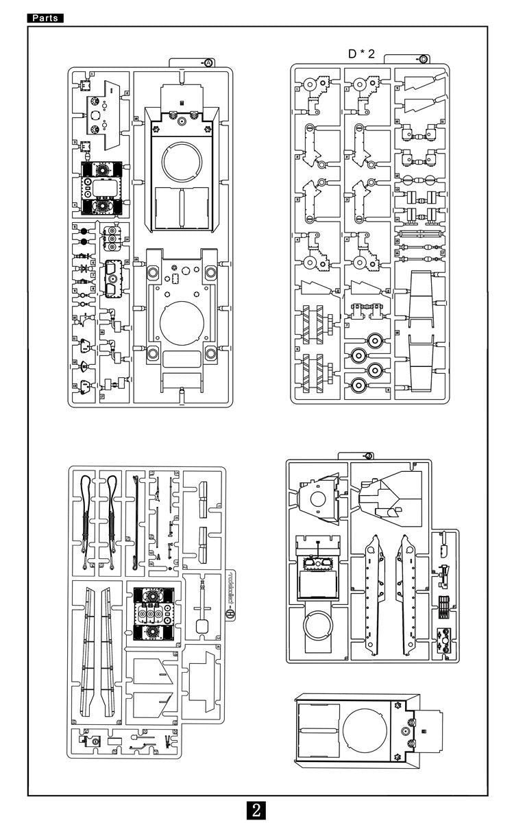 Modelcollect UA72139 Poing de guerre allemand WWII E-75 Ausf.Vierfubler Einauge [2 en 1] Janus (1/72) – immagine 3
