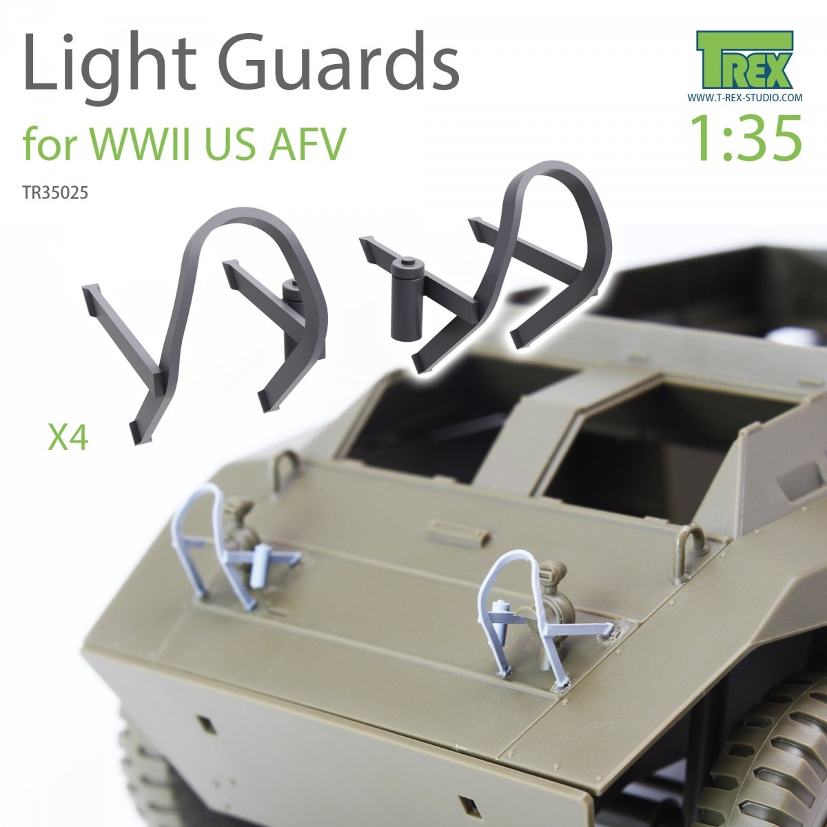 T-Rex Studio TR35025 Garde léger pour véhicule blindé américain de la Seconde Guerre mondiale, échelle 1/35