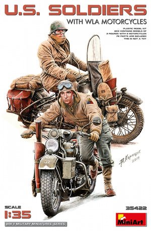 MiniArt 35422 SOLDATS AMÉRICAINS AVEC MOTOS WLA 1/35