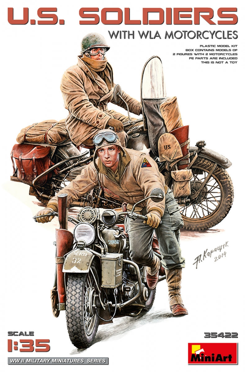 MiniArt 35422 SOLDATS AMÉRICAINS AVEC MOTOS WLA 1/35