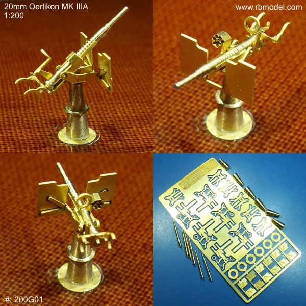 RB Modèle 200G01 20mm Oerlikon MK III A 1/200