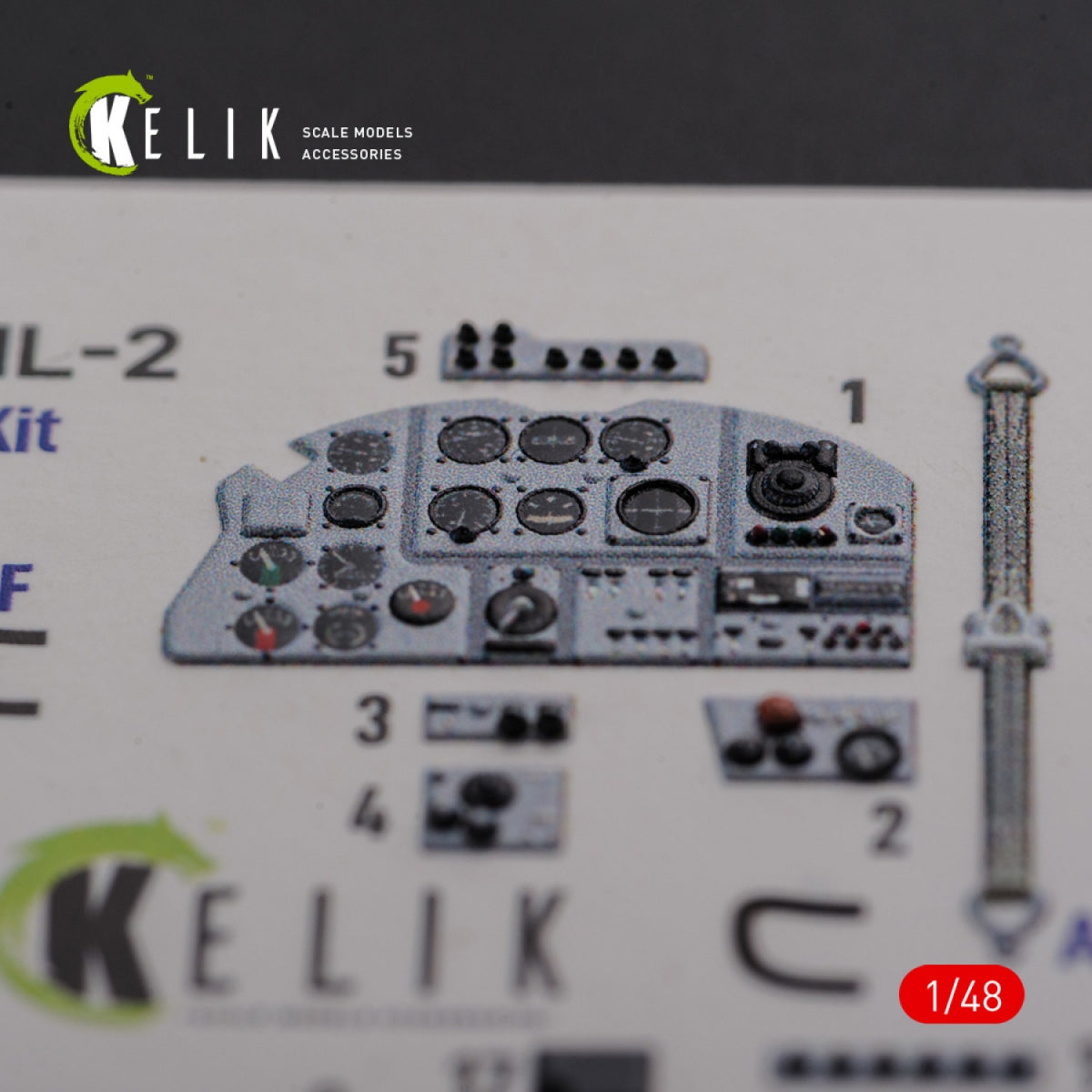 KELIK K48094 IL-2 Shturmovik stickers 3D intérieur pour kit Tamiya 1/48 – image 2