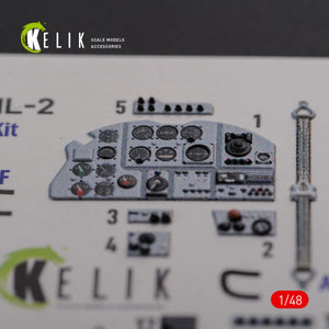 KELIK K48094 IL-2 Shturmovik stickers 3D intérieur pour kit Tamiya 1/48 – image 2