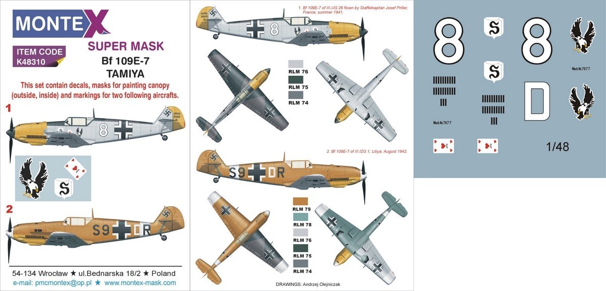 Montex K48310 Bf 109E-7 1/48