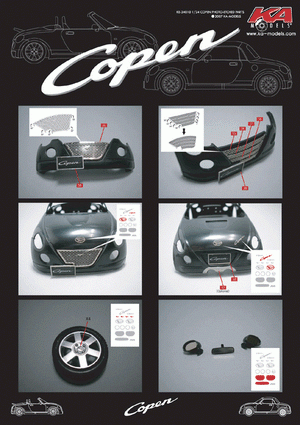 KA Models KE-24010 Daihatsu Copen Detail-up Pièce gravée 1/24 – immagine 3