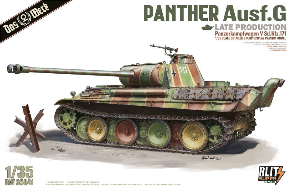 Das Werk DW35041 Panther Ausf.G Production tardive SUPER BLITZ 1/35
