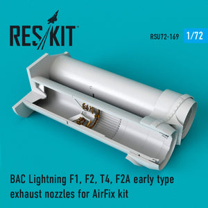 TUYAUX D&amp;#39;ÉCHAPPEMENT RESKIT RSU72-0169 BAC LIGHTNING (F1, F2, T4, F2A) TYPE ANCIEN POUR KIT DE RÉPARATION 1/72