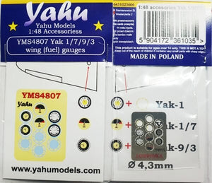 Yahu YMS4807 Jauges à carburant Yak 1/48