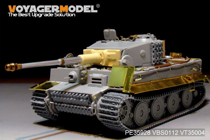 Maquette Voyager PE35928 Char Tiger I allemand de la Seconde Guerre mondiale, production tardive, pour TRUMPETER 09540, échelle 1/35 – immagine 5