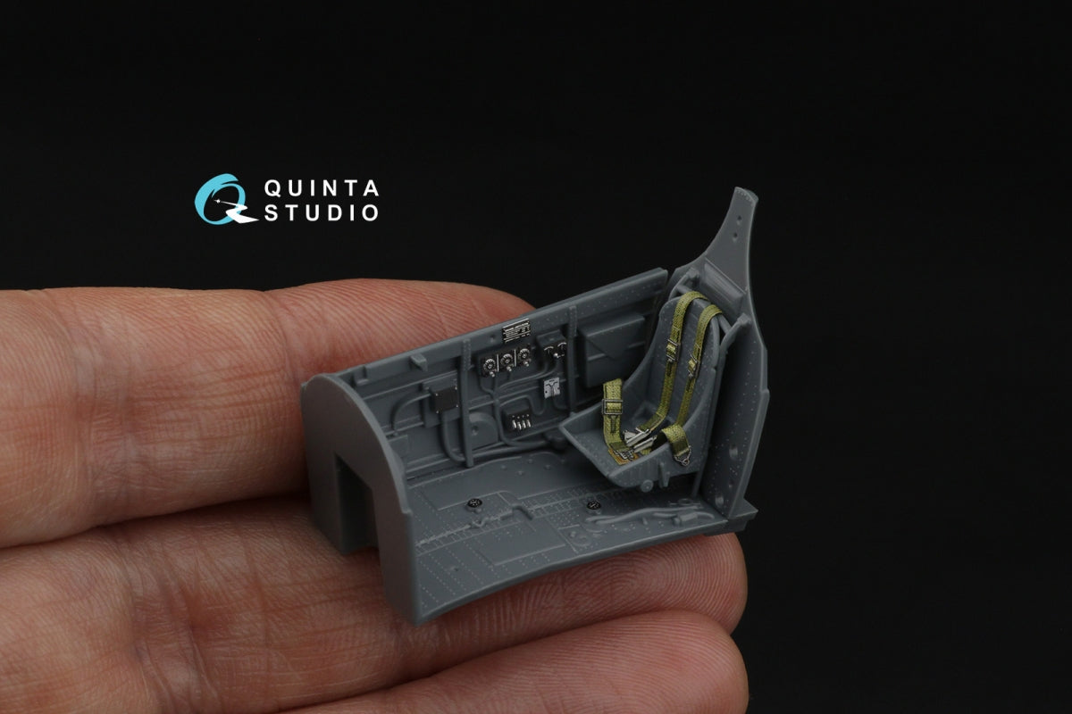 Intérieur imprimé en 3D et coloré sur papier décalcomanie Quinta Studio QD48587 P-40E Warhawk (Eduard) 1/48 – image 8