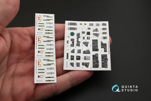 Intérieur imprimé en 3D et coloré sur papier décalcomanie Quinta Studio QD48048 F-14A (pour maquette Tamiya) 1/48  – image 4