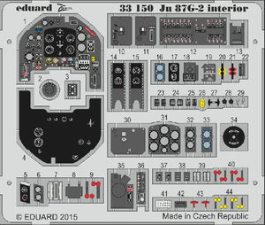 Intérieur du Ju 87G-2 Eduard 33150, Trumpeter 03218, échelle 1/35