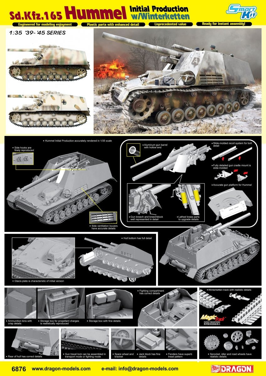 Dragon 6876 Sd.Kfz.165 Hummel Production initiale avec Winterketten 1/35 – image 2