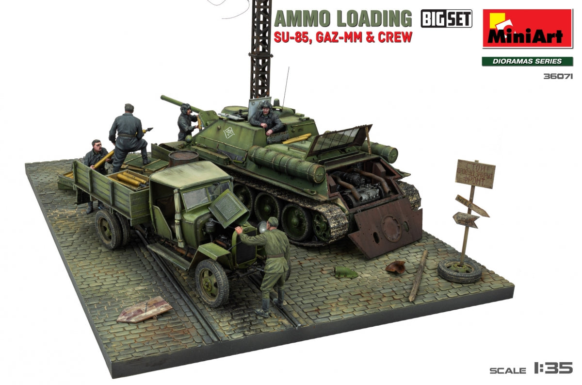 Miniart 36071 CHARGEMENT DE MUNITIONS. SU-85, GAZ-MM et ÉQUIPAGE. GRAND ENSEMBLE 1/35 – image 2