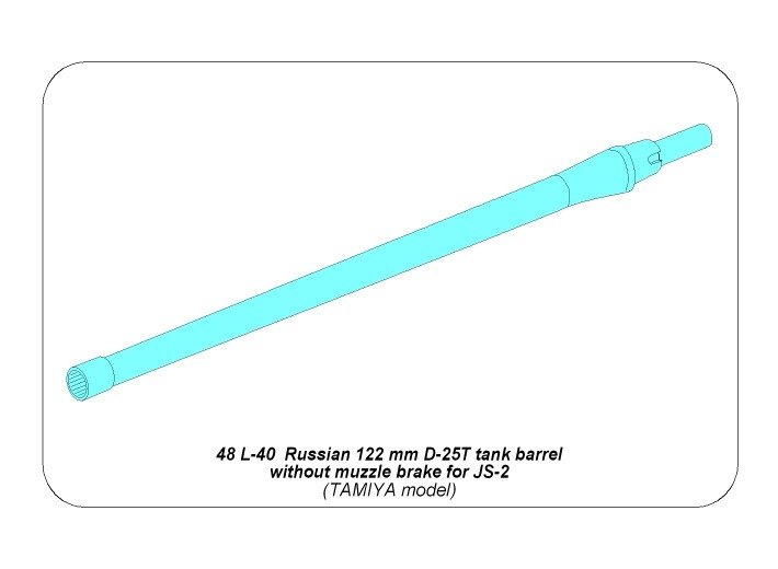 Aber 48L-40 Canon pour char IS-2 1/48 – immagine 4