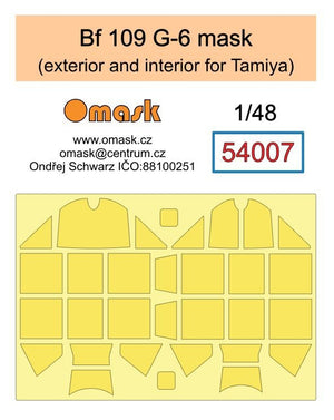 Masque Omask 54007 Bf 109 G-6 (extérieur et intérieur pour Tamiya) 1/48