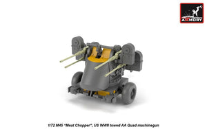 Armory Models 72239 M45 Quadmount, tourelle américaine de la Seconde Guerre mondiale avec 4 canons M2HB de 12,7 mm sur remorque M20, échelle 1/72 – immagine 3