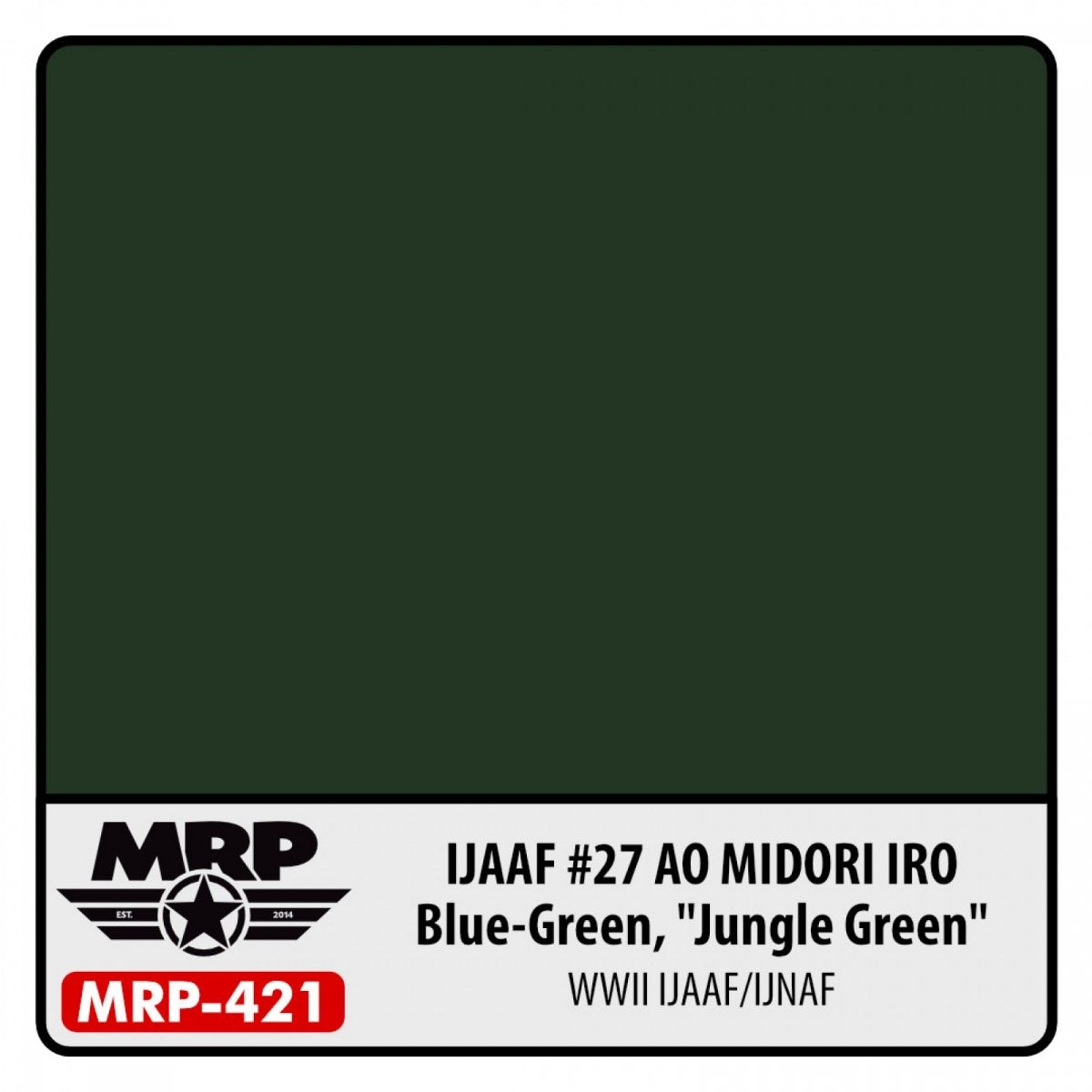 MR. Paint MRP-421 IJAAF #27 Ao Midori Iro (Bleu-Vert, « Vert Jungle ») 30 ml
