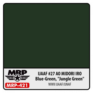 MR. Paint MRP-421 IJAAF #27 Ao Midori Iro (Bleu-Vert, « Vert Jungle ») 30 ml