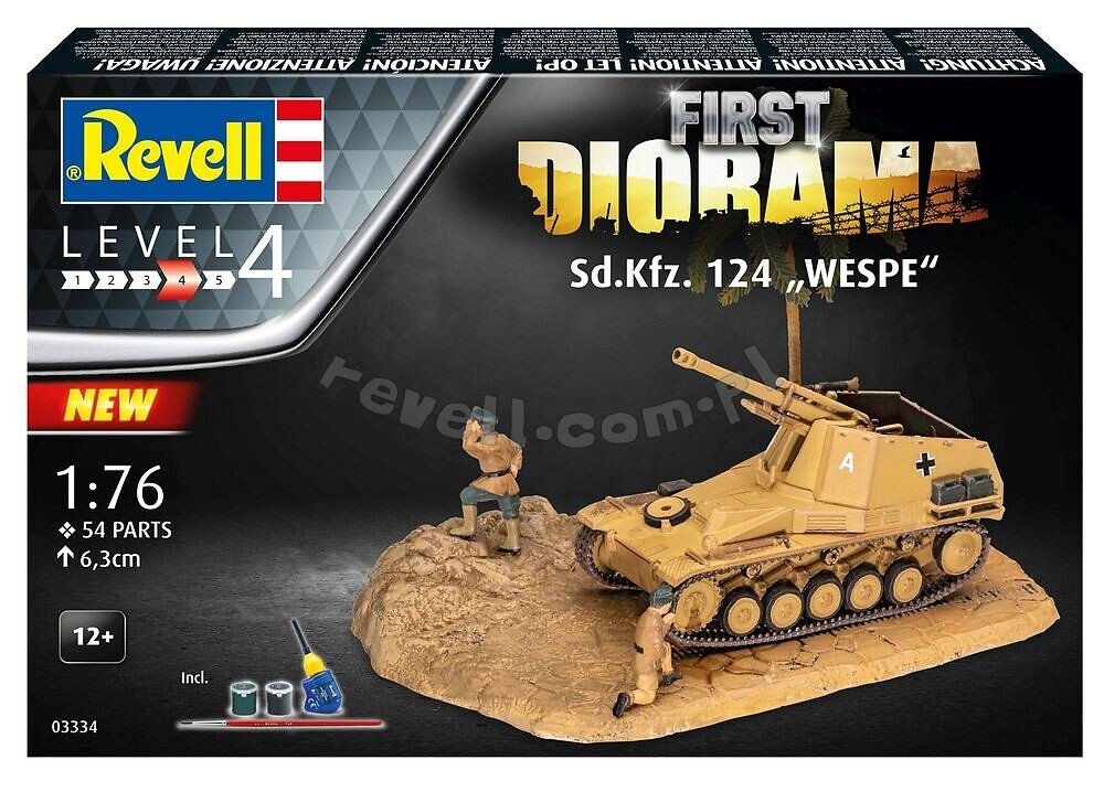 Revell 03334 Sd.Kfz. 124 Wespe - Premier coffret diorama 1/76