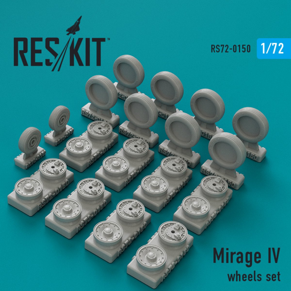 RESKIT RS72-0150 JEU DE ROUES MIRAGE IV 1/72