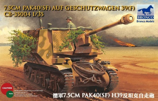 Bronco CB35004 7.5cm PaK40(SF) sur véhicule 39(f) Marder I
