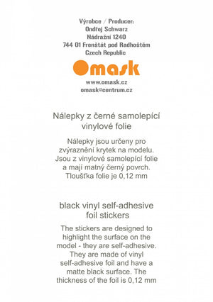 Ensemble universel Omask X8001 1 - feuille de vinyle noir (80092, 80093, 80094, 80095, 80096) – immagine 7