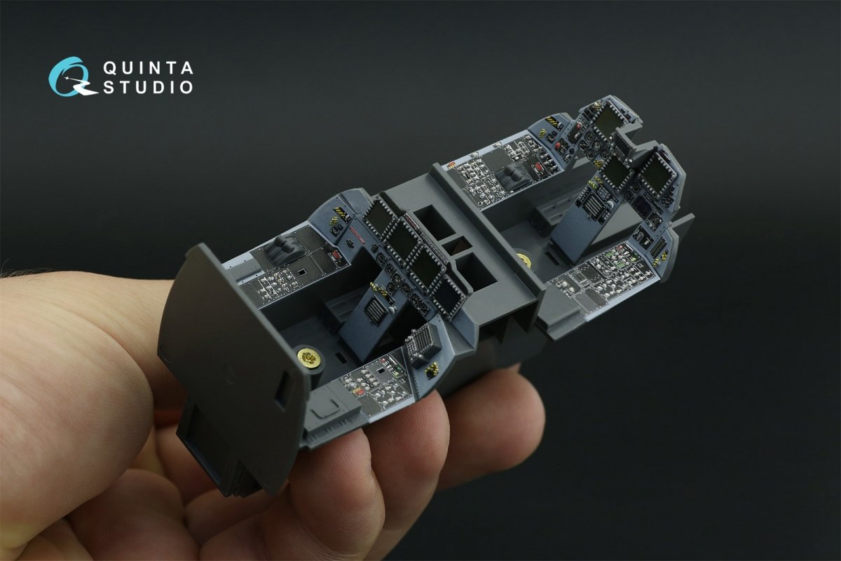 Intérieur imprimé en 3D et coloré sur papier décalcomanie Quinta Studio QDS-32119 F-15E (Tamiya) (petite version) 1/32 – Bild 3