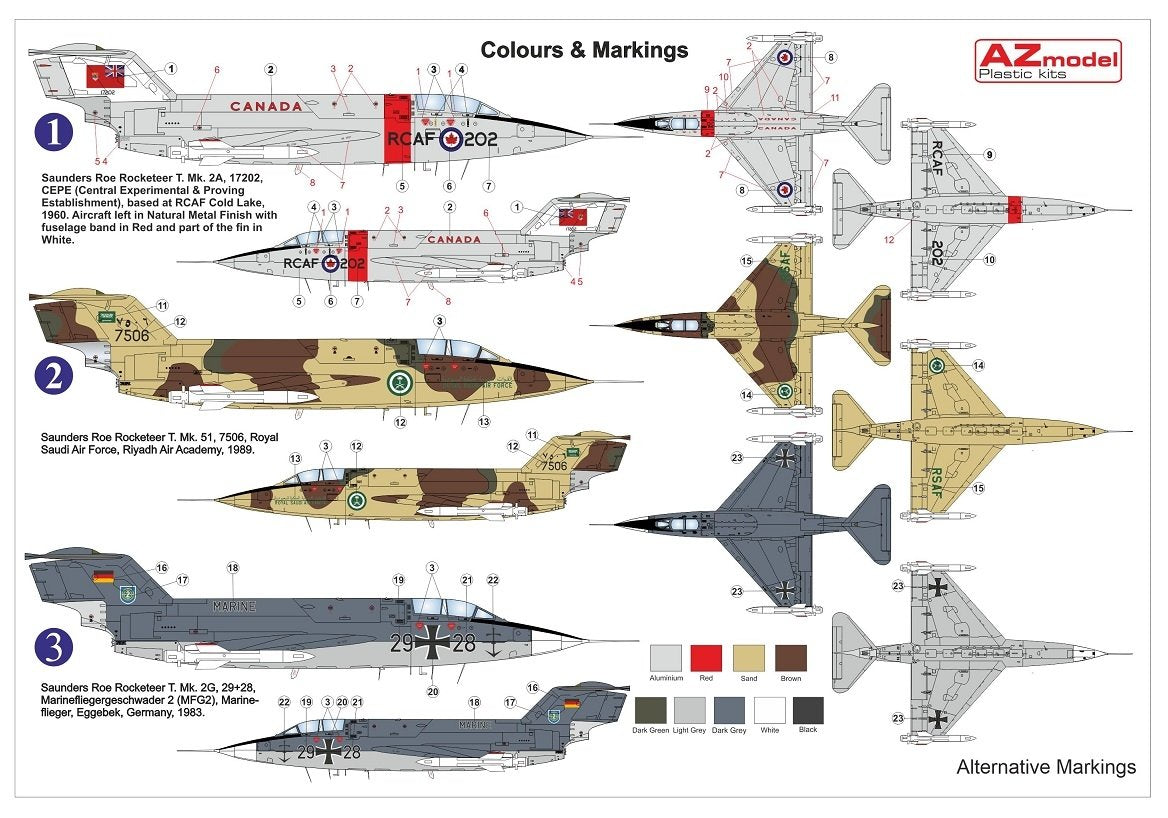 Maquette AZ7692 Rocketeer T.Mk.51/2A/2G 1/72 – immagine 2