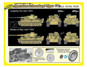 Dragon 6328 Char allemand Pz.Kpfw.VI Tiger I de la Seconde Guerre mondiale, première production, 501e escadron de l&amp;#39;opération Ochsenkopf, échelle 1/35 – image 2