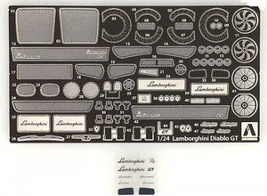 Pièces de détail communes pour Lamborghini Diablo Aoshima 05900, échelle 1/24  – Bild 2